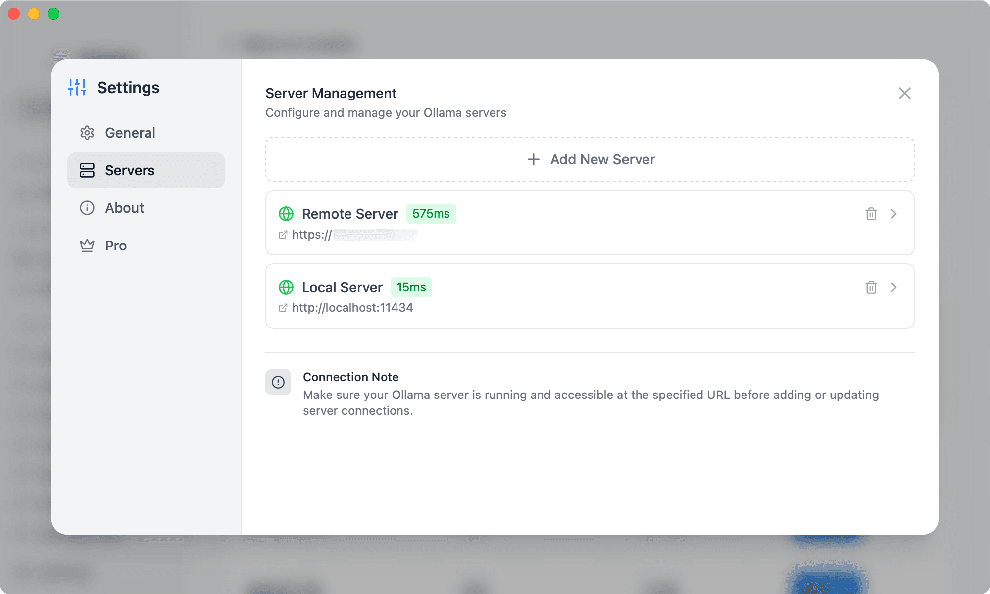 Multi-Server Management Interface