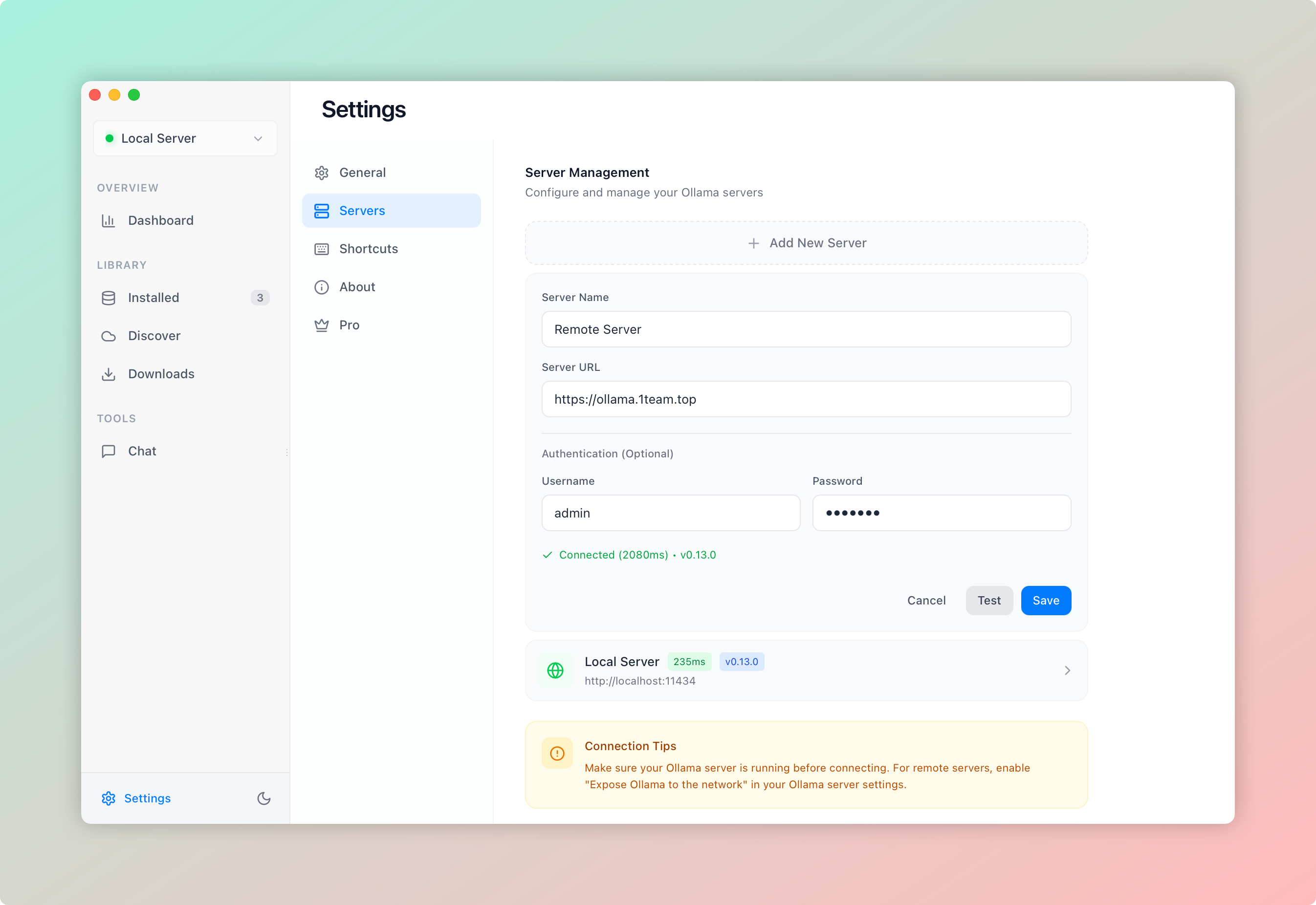Settings Navigation